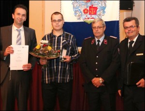 V.l.n.r.: Marco Müller, Florian Schubert, Hermann Braunger und Egbert Rohloff (Foto: U. Päsler)